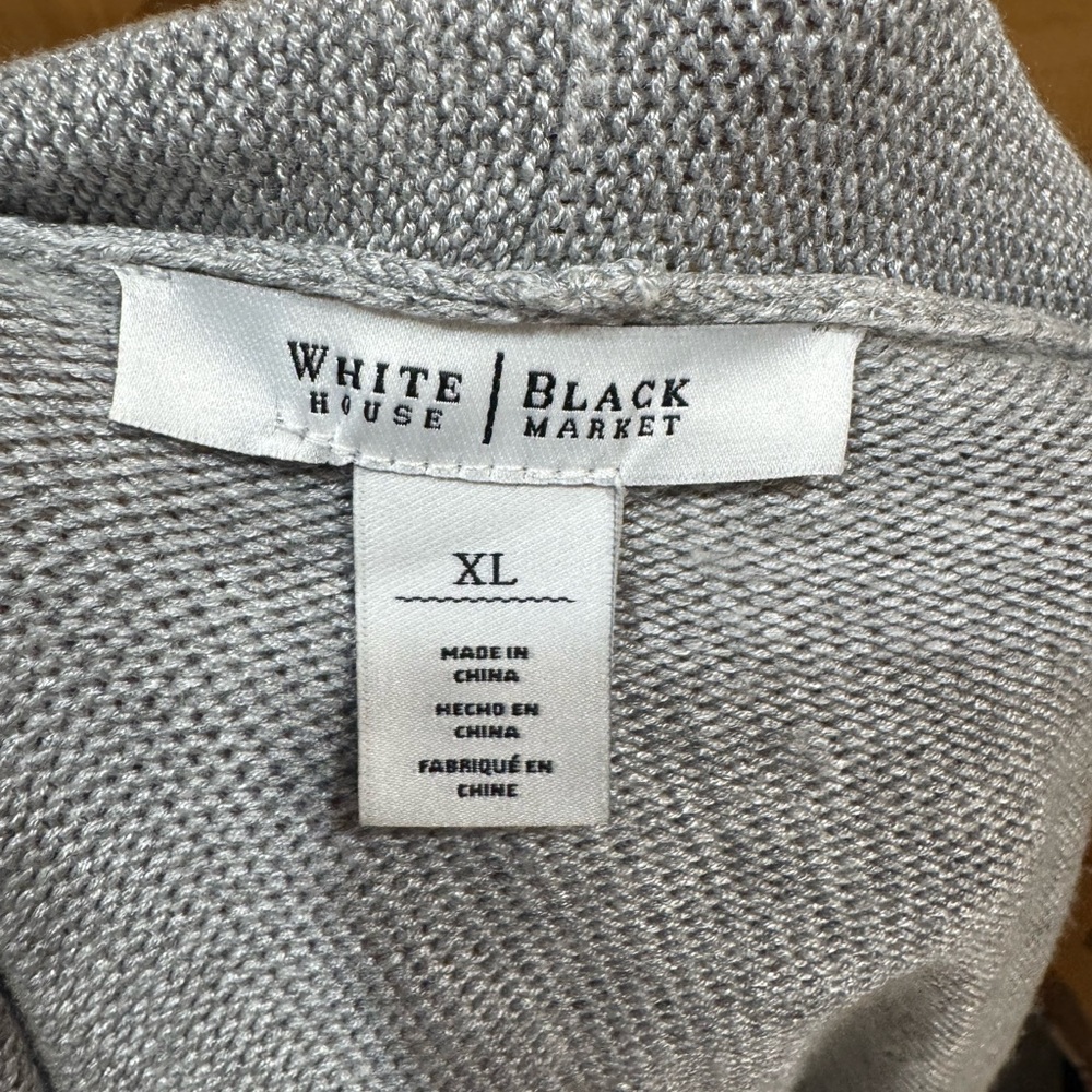 White House Black Market Light Gray Cardigan - Picture 4 of 4